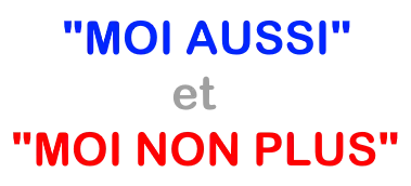 "Moi aussi" et "Moi non plus" pour exprimer son accord