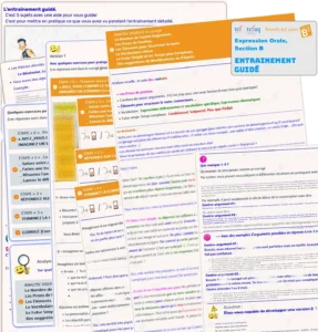 TEF - TEFAQ (Speaking) Part B. 5 subjects for detailed practice, with answers and analysis of these answers according to evaluation criteria.