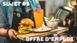 TEF preparation, Section B : Entrainement détaillé Sujet #3 : "Offre d'emploi" (Serveur dans un restaurant)